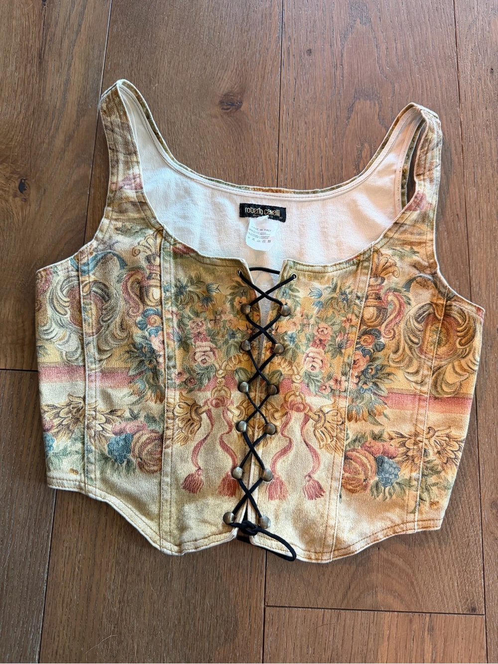 S/S 2003 Roberto Cavalli Renaissance Tapestry Corset